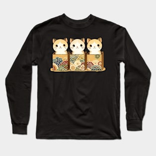 Cats In Boxes Long Sleeve T-Shirt